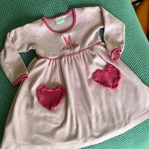 ❌SOLD❌Monogrammed with “M” dress for girls